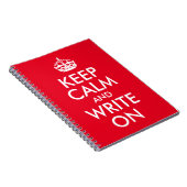 Author Red Keep Calm and Write On Notizblock (Rechte Seite)