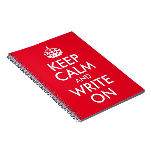 Author Red Keep Calm and Write On Notizblock (Rechte Seite)