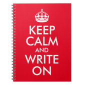Author Red Keep Calm and Write On Notizblock (Vorderseite)
