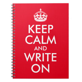 Author Red Keep Calm and Write On Notizblock