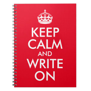 Author Red Keep Calm and Write On Notizblock