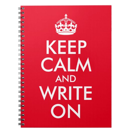 Author Red Keep Calm and Write On Notizblock (Vorderseite)