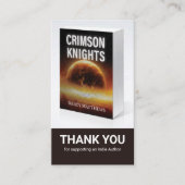 Author Review Request Card QR Code Book Launch Visitenkarte (Vorderseite)