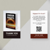 Author Review Request Card QR Code Book Launch Visitenkarte