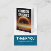 Author Review Request Card QR Code Book Launch Visitenkarte (Vorderseite)