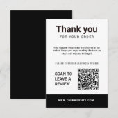 Author Thank You Insert Card Book Review Request (Vorne/Hinten)