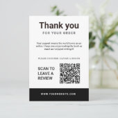 Author Thank You Insert Card Book Review Request (Stehend Vorderseite)