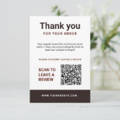 Author Thank You Insert Card Book Review Request (Stehend Vorderseite)