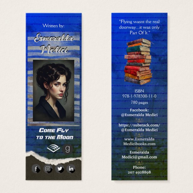 Author Werbeaktion Blue Sci Fi Fantasy (Vorne & Hinten)