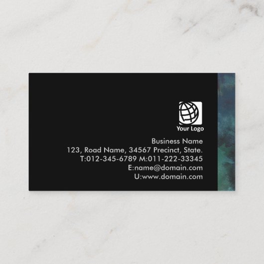 Author Writer Publishing Visitenkarte (Rückseite)