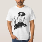 AUTHORITY COP CHARACTER FINGER FLIP T-Shirt (Vorderseite)