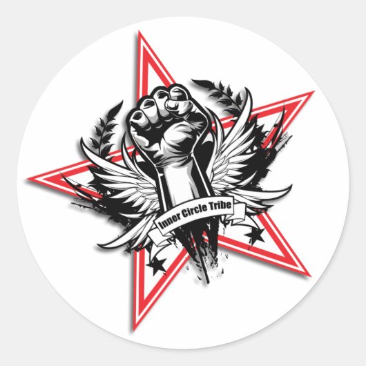Authority Networker Star Faustaufkleber Runder Aufkleber (Vorderseite)