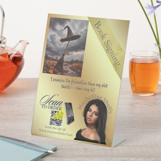  Author's Promotional Rose Gold  Sockelschild (In Situ)