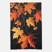 Authumn leaves Kitchen towel black Geschirrtuch (Vertikal)