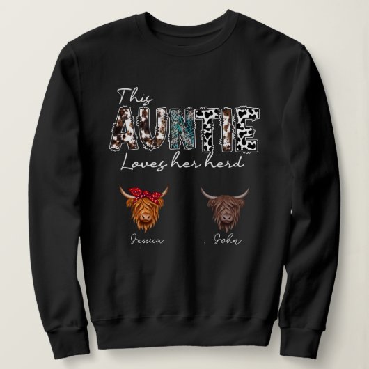 Autie Lieben ihre Herde Sweatshirt (Design vorne)
