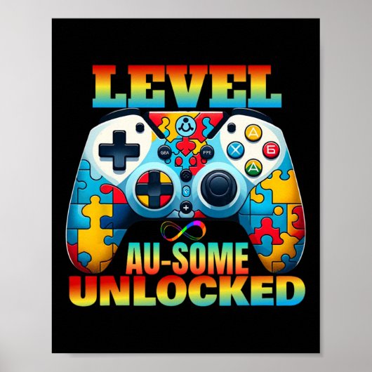 Autis für Level Au-some Unlock Video Game Controll Poster (Vorne)
