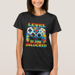 Autis für Level Au-some Unlock Video Game Controll T-Shirt