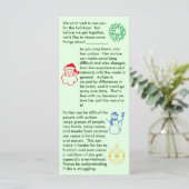 Autisan Christmas Girl Flat Card (Stehend Vorderseite)