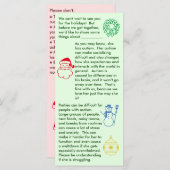 Autisan Christmas Girl Flat Card (Vorne/Hinten)