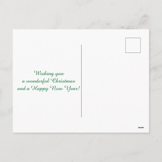 Autisan Christmas Wreath Feiertagspostkarte (Rückseite)