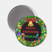 Autisan Christmas Wreath Magnet (Vorderseite/Rückseite)