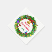 Autisan Christmas Wreath Serviette (Ecke)