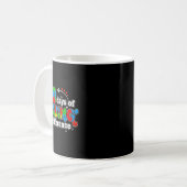 Autism 100 Days Of Making A Difference Funny Teach Kaffeetasse (Vorderseite Links)