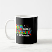Autism 100 Days Of Making A Difference Funny Teach Kaffeetasse (Links)