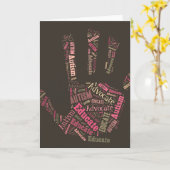 Autism Advocate  and Educate Note Card Hand GTK Karte (Gelbe Blume)