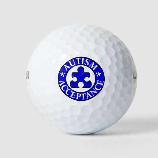 Autism Akzeptanz Golf Balls Golfball (Vorderseite)