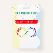 Autism Alert Nonverbal Autistic Contact Badge Ausweis (Rückseite)