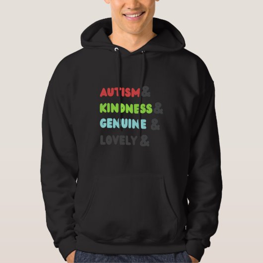 Autism&amp Kindness&amp Genuine&amp Lovely Autism  Hoodie (Vorderseite)