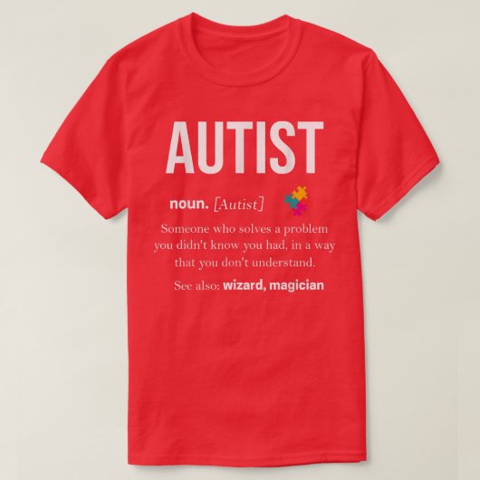Autism Autistic Asperger Syndrom Aspie Puzzle Auti T-Shirt (Design vorne)