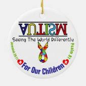 Autism Awareness 4 Our Children Circle Ornament (Hinten)