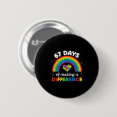 Autism Awareness 67 Days Of Making A Difference 6 Button (Vorne & Hinten)