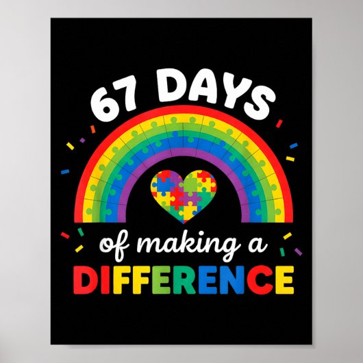 Autism Awareness 67 Days Of Making A Difference 6  Poster (Vorne)