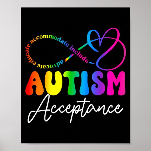 Autism Awareness Acceptance Infinity Symbol Advoca Poster (Vorne)