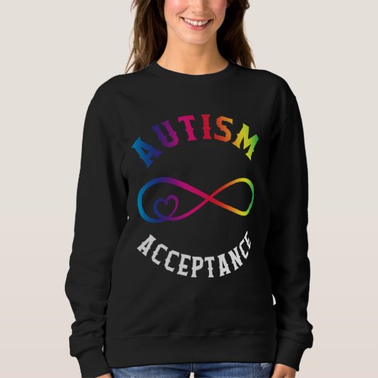 Autism Awareness Acceptance Red Instead Puzzle mom Sweatshirt (Vorderseite)