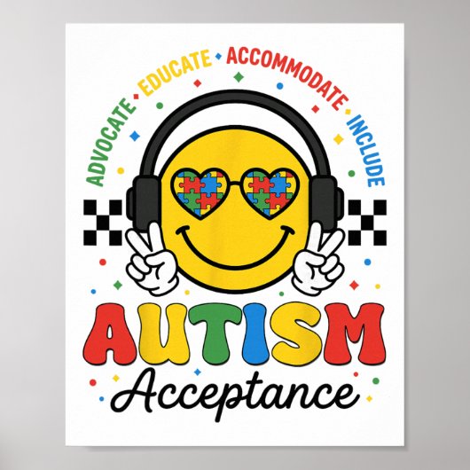 Autism Awareness Acceptance Special Education Teac Poster (Vorne)