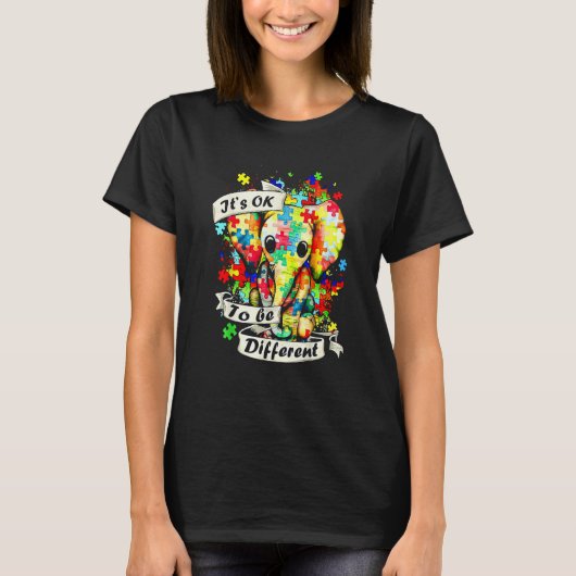 Autism Awareness Acceptance Women Kid Its Ok To Be T-Shirt (Vorderseite)