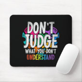 Autism Awareness Adult Uni-kids Black Short Sleeve Mousepad (Mit Mouse)