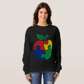 Autism Awareness Apple puzzle Autism Sweatshirt (Vorne ganz)