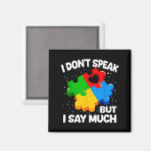 Autism awareness asperger syndrome puzzle kids men magnet (Vorderseite/Rückseite)