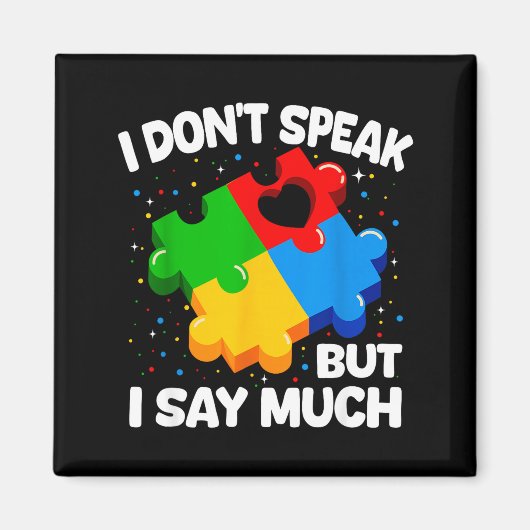 Autism awareness asperger syndrome puzzle kids men magnet (Vorne)