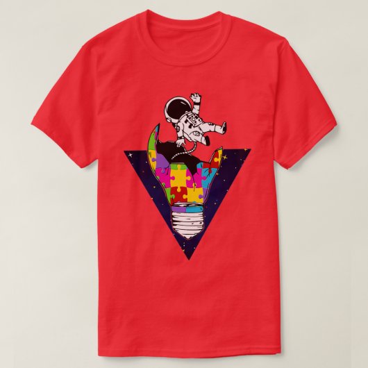 Autism Awareness Astronaut Puzzle Autistic Cool Pu T-Shirt (Design vorne)