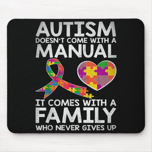 Autism awareness autism doesn't come with a manual mousepad (Vorne)
