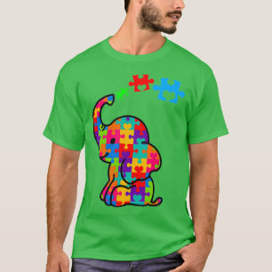 Autism Awareness Autism Elephant Autism Mom Gift L T-Shirt