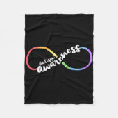 Autism Awareness Autistic Acceptance Rainbow Infin Fleecedecke (Vorderseite)