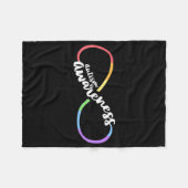 Autism Awareness Autistic Acceptance Rainbow Infin Fleecedecke (Vorderseite (Horizontal))