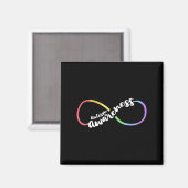 Autism Awareness Autistic Acceptance Rainbow Infin Magnet (Vorderseite/Rückseite)